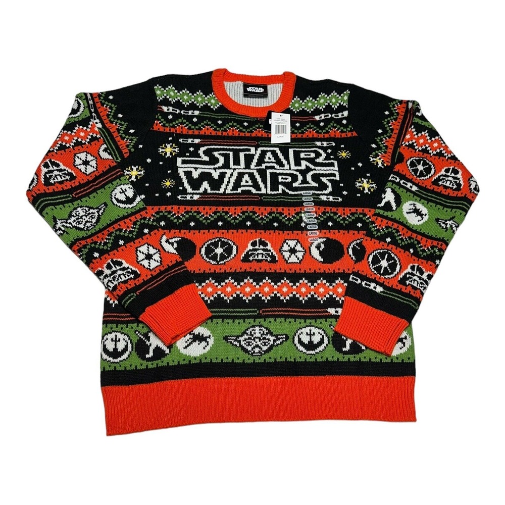 NWT Geeknet Star Wars Holiday Sweater GameStop Exclusive Ugly Christmas Size‎ L